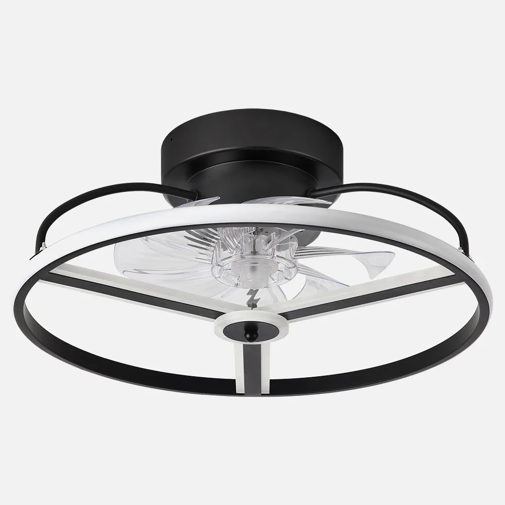 Ventilador Dc Anuska 60w Negro/oro 8 Aspas 6 Veloc. 70d 5100lm 3 Colores Remoto,memoria,reg.Intensidad,temporizador