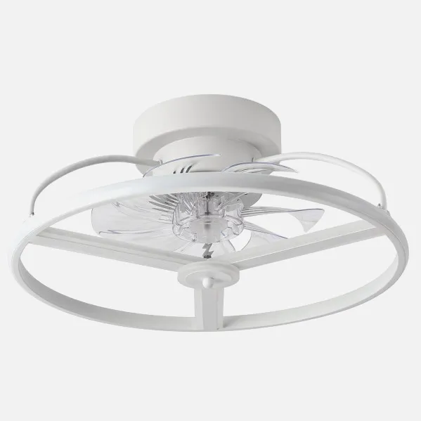 Ventilador Dc Anuska 60w Blanco/oro 8 Aspas 6 Veloc. 70d 5100lm 3col Remoto,memoria,reg.Intensidad,temporizador