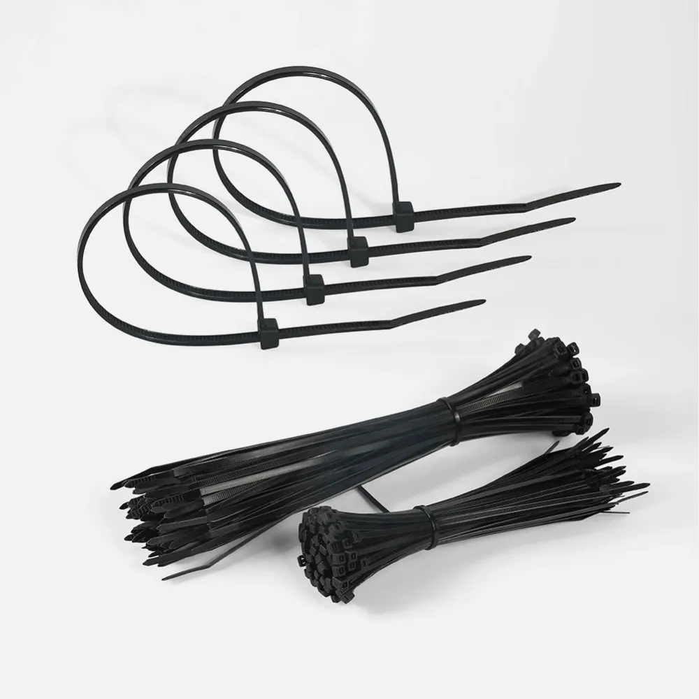 Bolsa 100 Bridas Util Negras 2,5x200mm 100% Nylon 66 Resistentes Y Duraderas