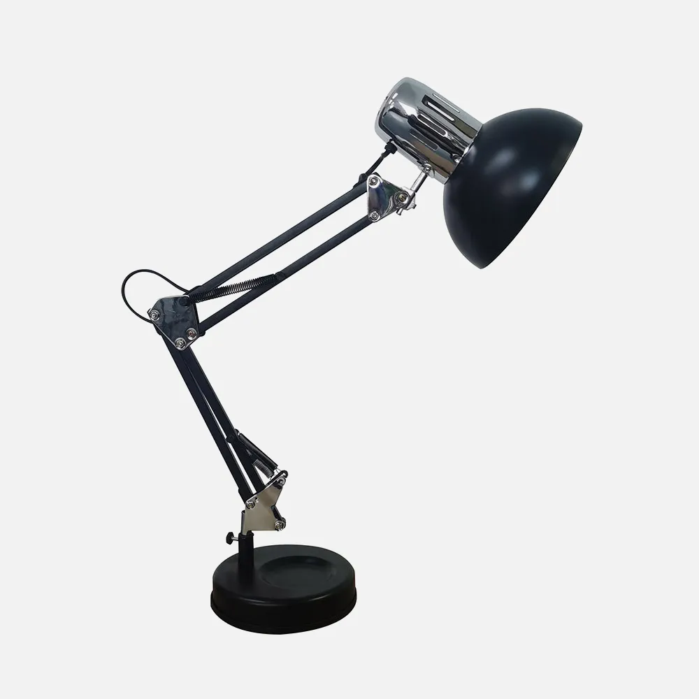 140371052 - Desk lamp Articulated Rutilo 1xe27 Black/chrome 57x39x15 Cm