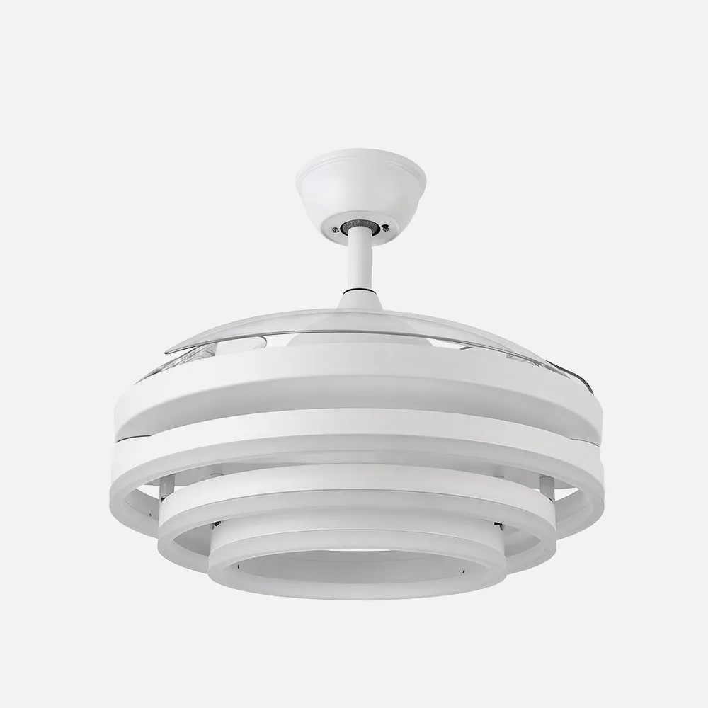 Ventilador 72w Dc Kai Blanco 3 Aspas Transp. 6 Vel. 3 Colores  43/58x50/107 C/remoto,memoria Y temp. 6120lm