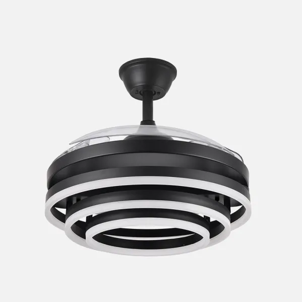 Ventilador 72w Dc Kai Negro 3 Aspas Transp. 6Vel. 3 Colores 43/58x50/107 C/remoto,memoria Y temp. 6120lm