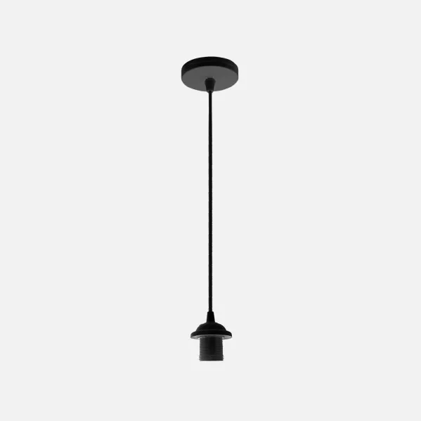 Frame Pendant light Disk P/lampshade Black 1xe27 REgx10x10 Cm
