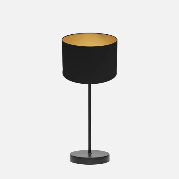 Sobremesa Anuska 1xe14 Negro/negro-oro 46x16x16 Cm