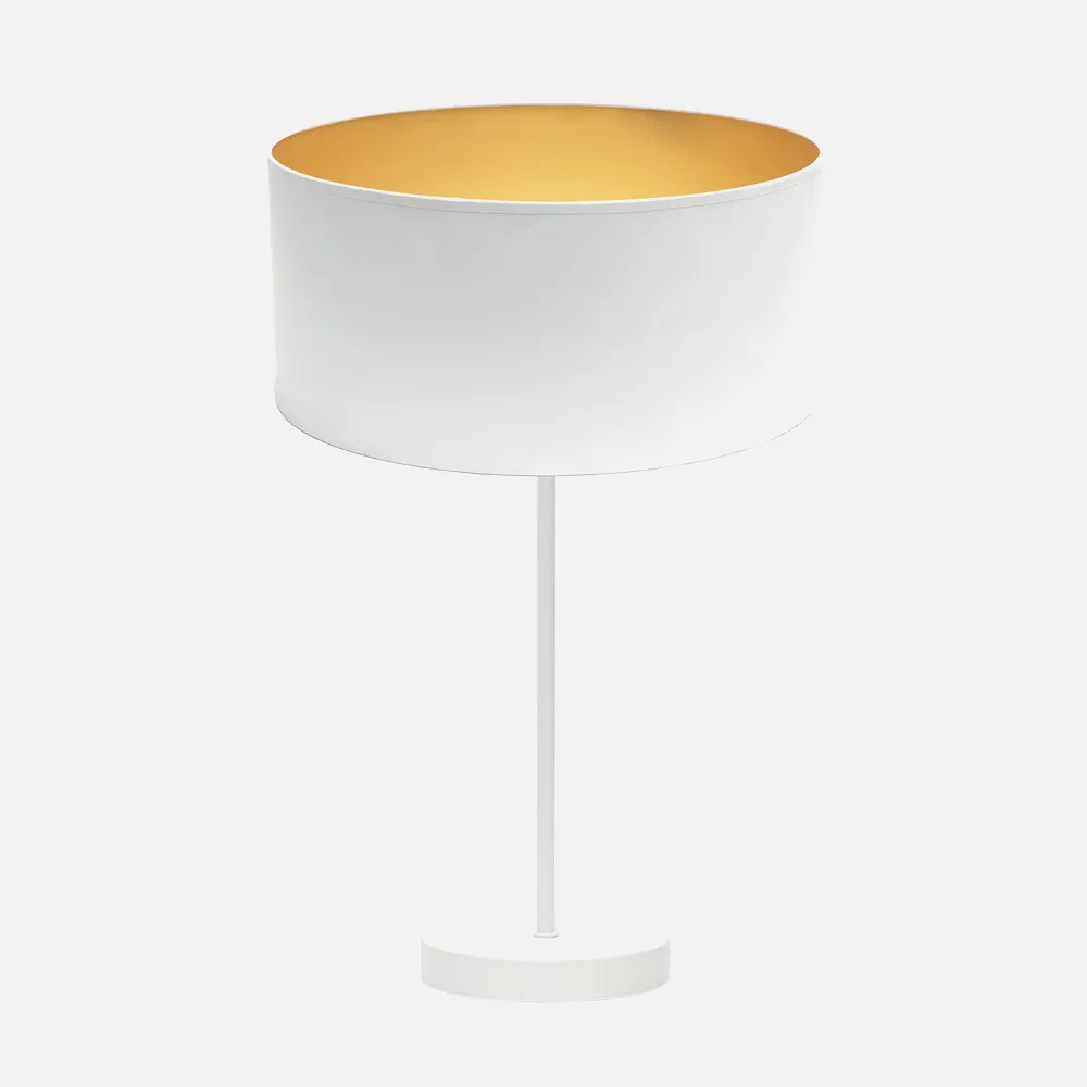 188671101 - Sobremesa Alto Anuska 1xe27 Blanco/blanco-oro 62x30x30 Cm