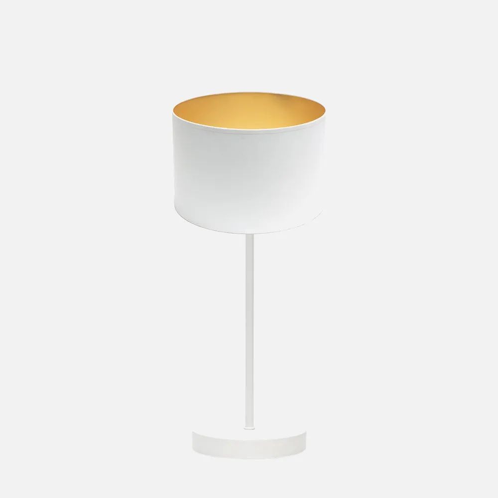 188671001 - Sobremesa Anuska 1xe14 Blanco/blanco-oro 46x16x16 Cm