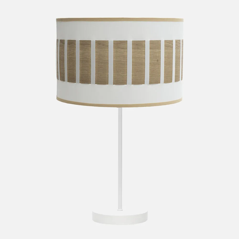 188471185 - Table lamp Height Ivanna 1xe27 White/white-wood Clara 62x30x30 Cm