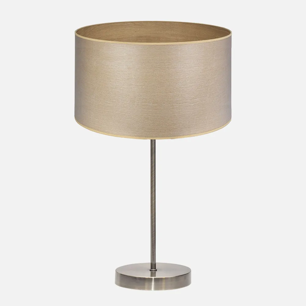 188371185 - Table lamp Height Tania 1xe27 Leather/wood Clara 62x30x30 Cm