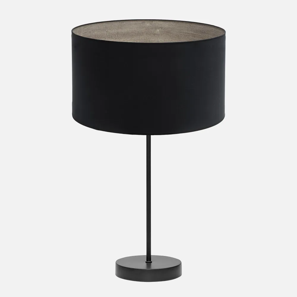 188371109 - Table lamp Height Tania 1xe27 Black/black-wood Grey 62x30x30 Cm