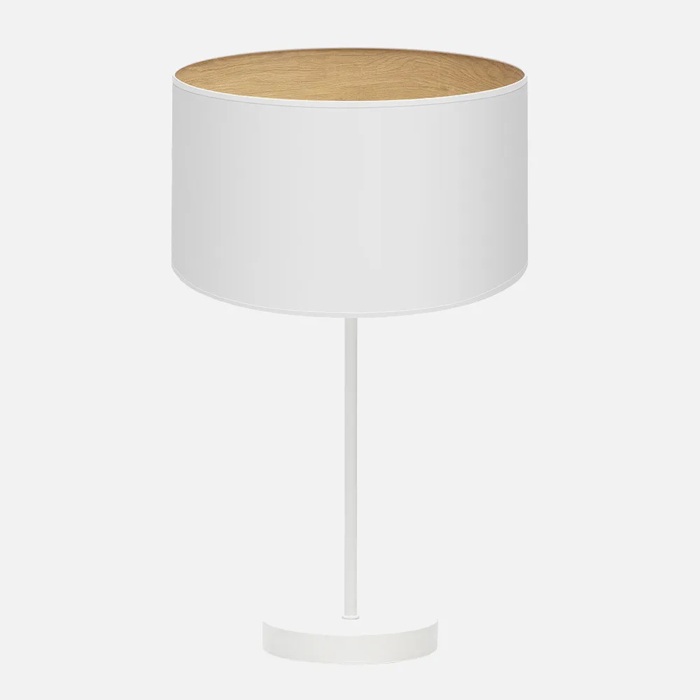 188371101 - Sobremesa Alto Tania 1xe27 Blanco/blanco-madera Clara 62x30x30 Cm