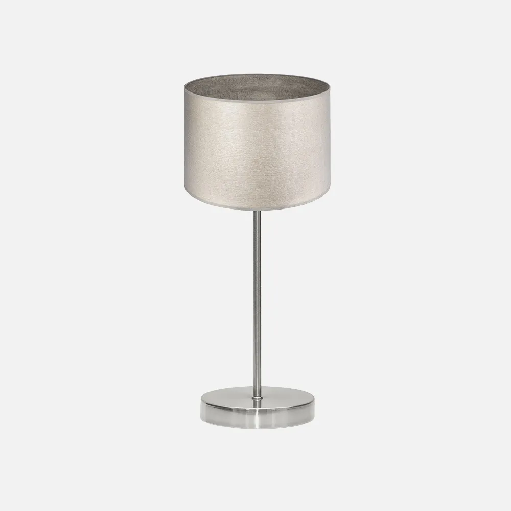 188371083 - Table lamp Tania 1xe14 Nickel/wood Grey 42x17x17 Cm