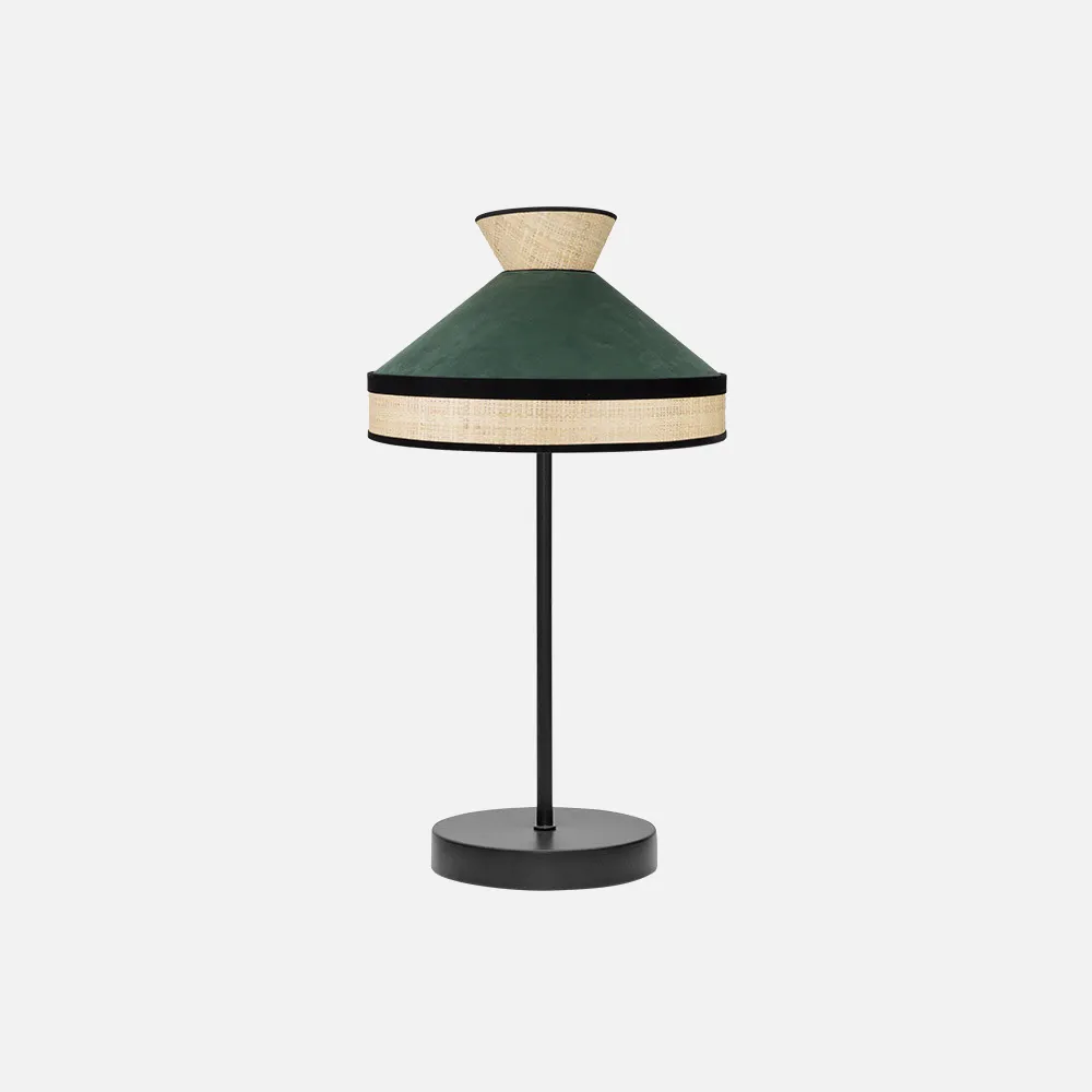 179971006 - Sobremesa Fabrizio 1xe14 Natural/verde Botella 45x20x20 Cm
