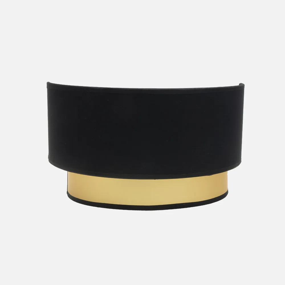 188661009 - Aplique Anuska 1xe27 Negro/oro 17x30x16 cm