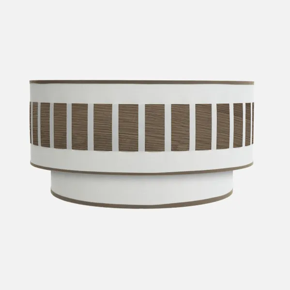 Blanco/Madera Oscura