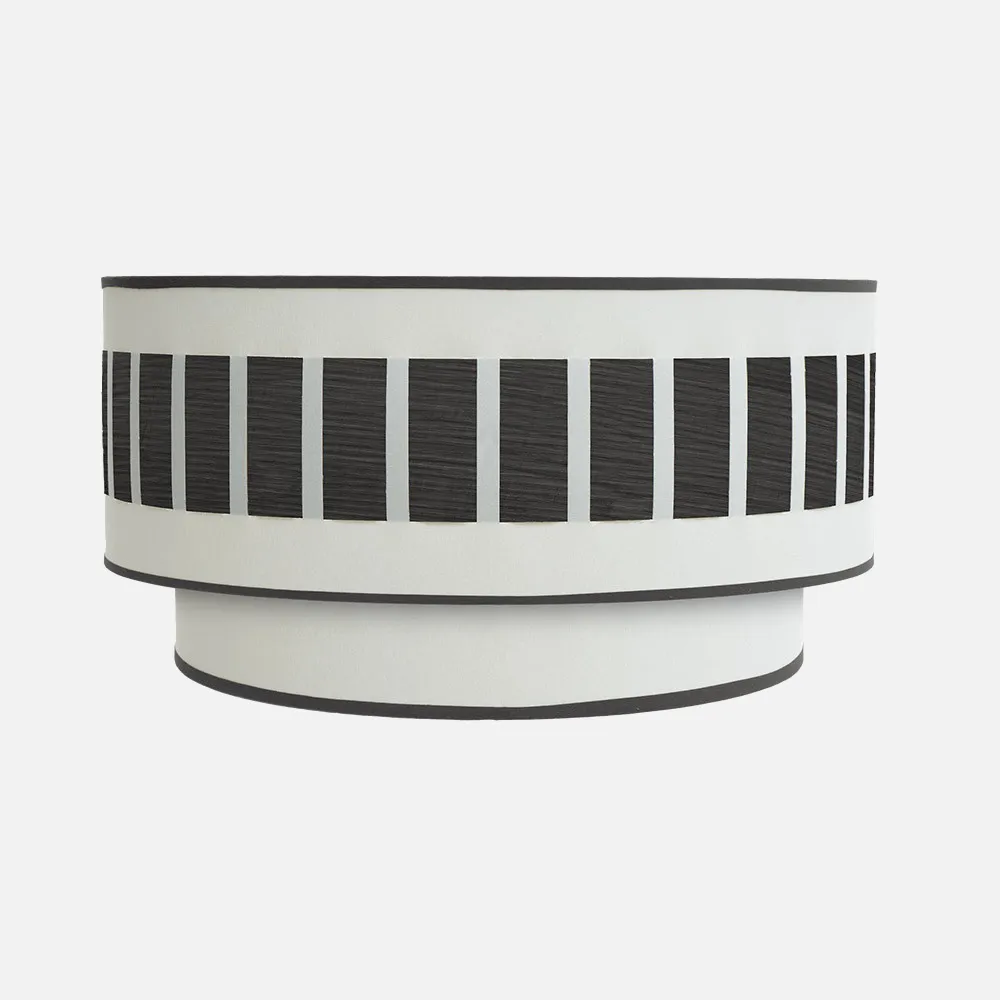 188461009 - Wall light Ivanna 1xe27 White-wood Black 17x30x15 Cm
