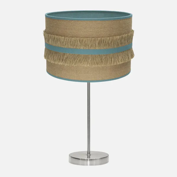 Table lamp Big Natalia 1xe27 Nickel/take-turquoise 62x30x30 Cm