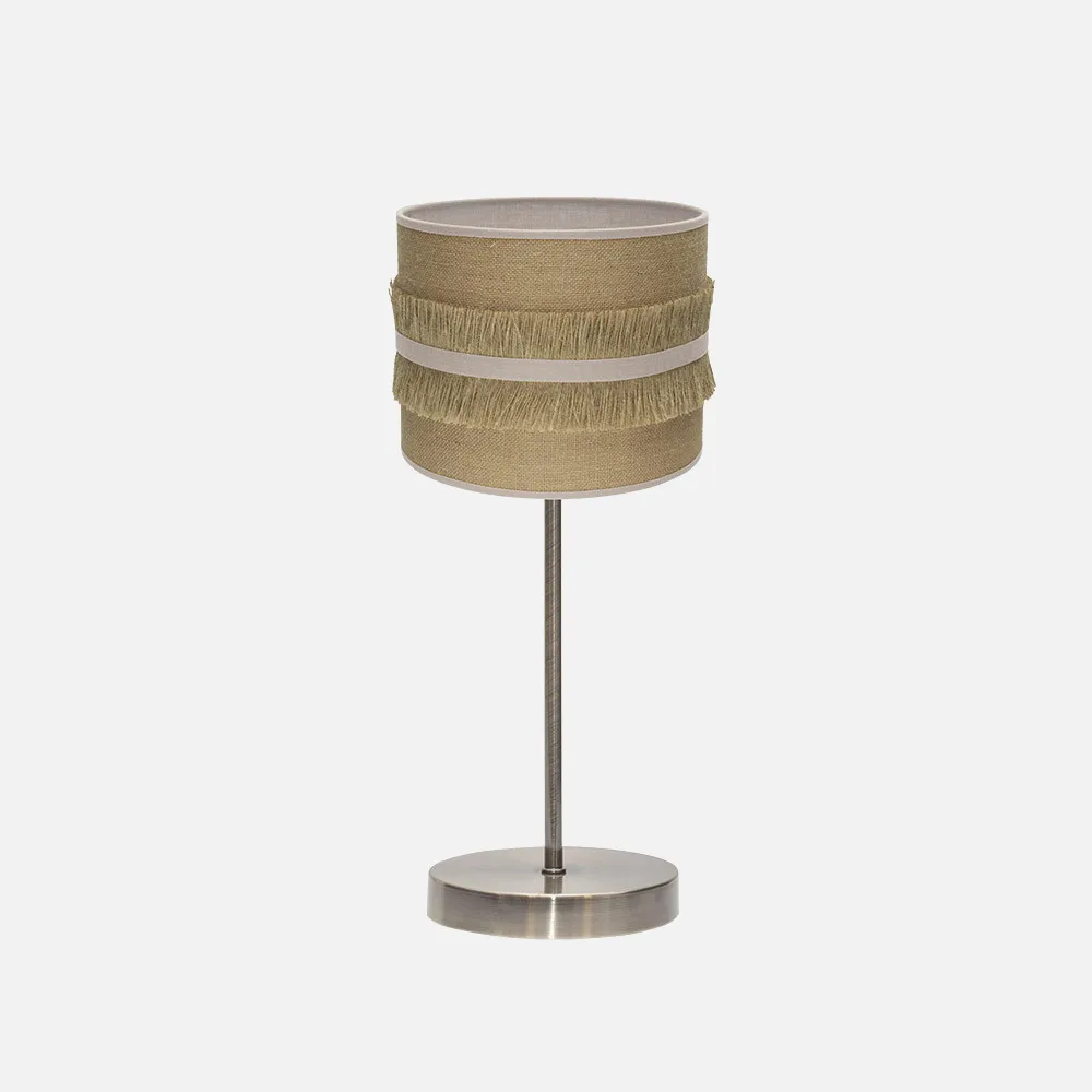 188571015 - Table lamp Natalia 1xe14 Leather/take-beige 43x17x17 Cm