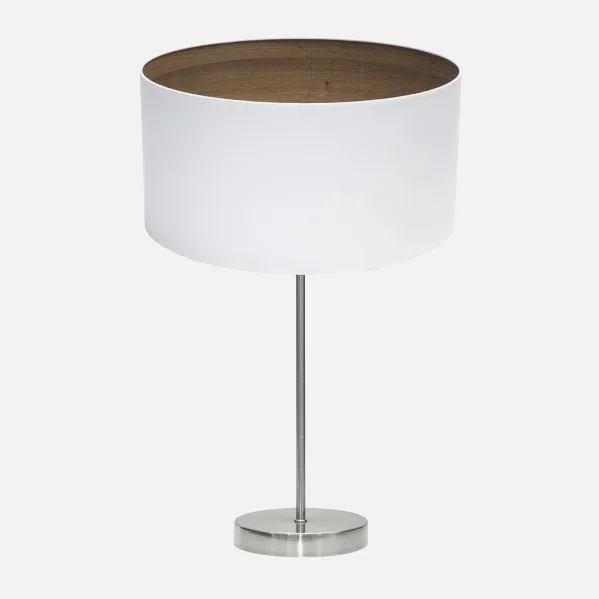 Table lamp Tatiana 1xe27 Nickel/white-mad.Dark 63x30x30 Cm