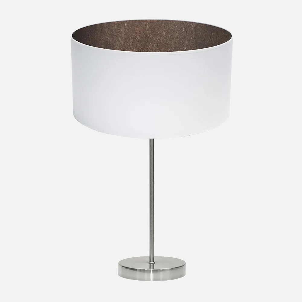 189171117 - Sobremesa Tatiana 1xe27 Niquel/blanco-oxido 63x30x30 Cm