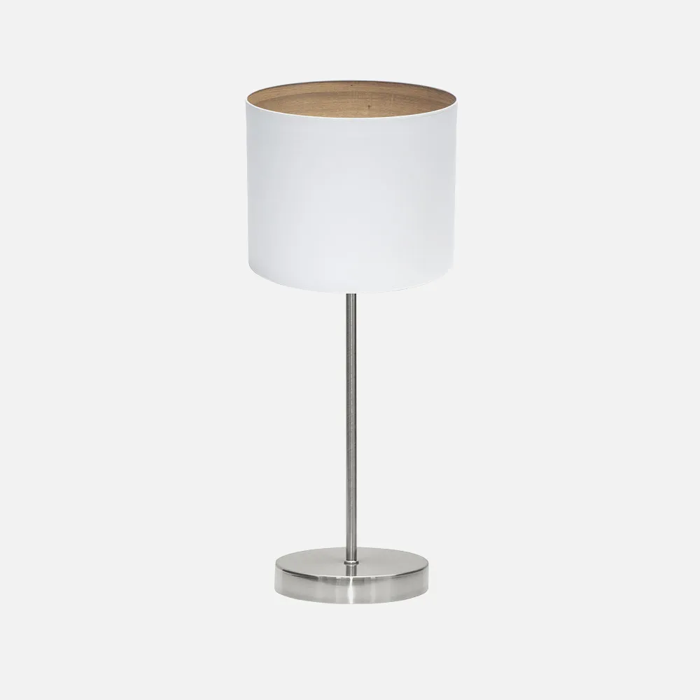 189171085 - Table lamp Tatiana 1xe14 Nickel/white-mad.Clara 42x17x17 Cm