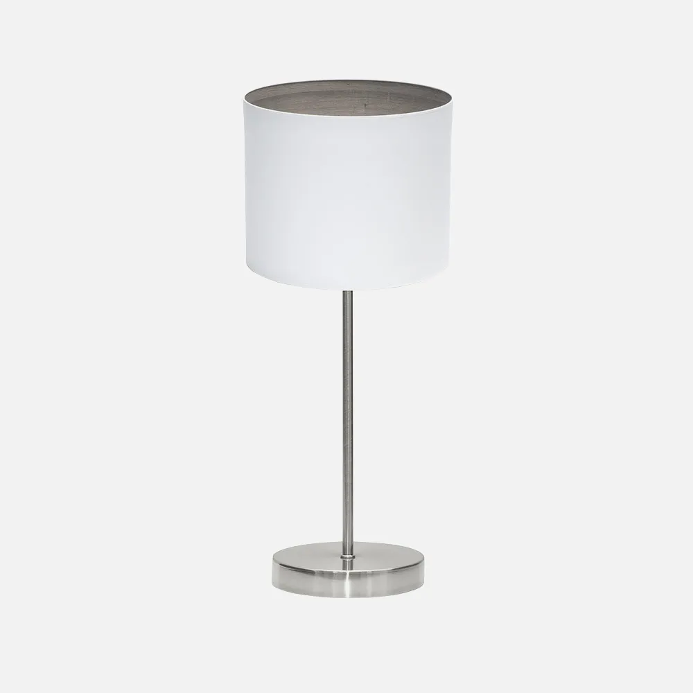 189171083 - Table lamp Tatiana 1xe14 Nickel/white-mad.Grey 42x17x17 Cm