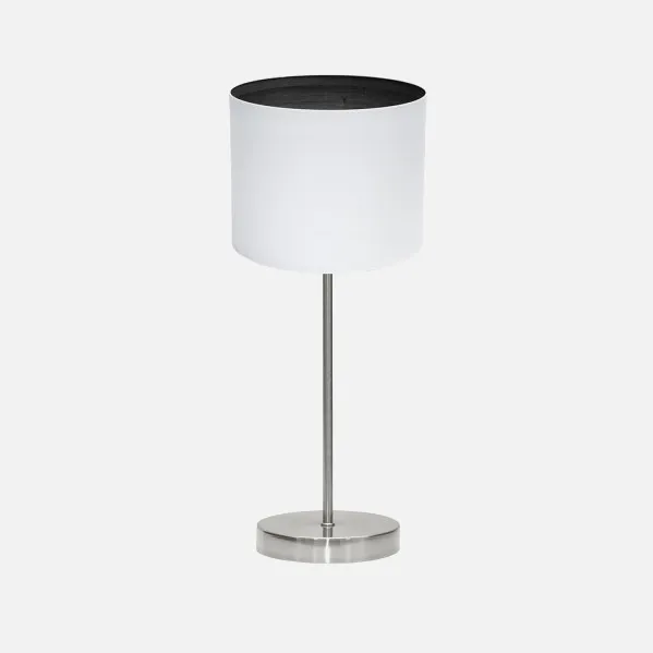 Table lamp Tatiana 1xe14 Nickel/white-mad.Black 42x17x17 Cm