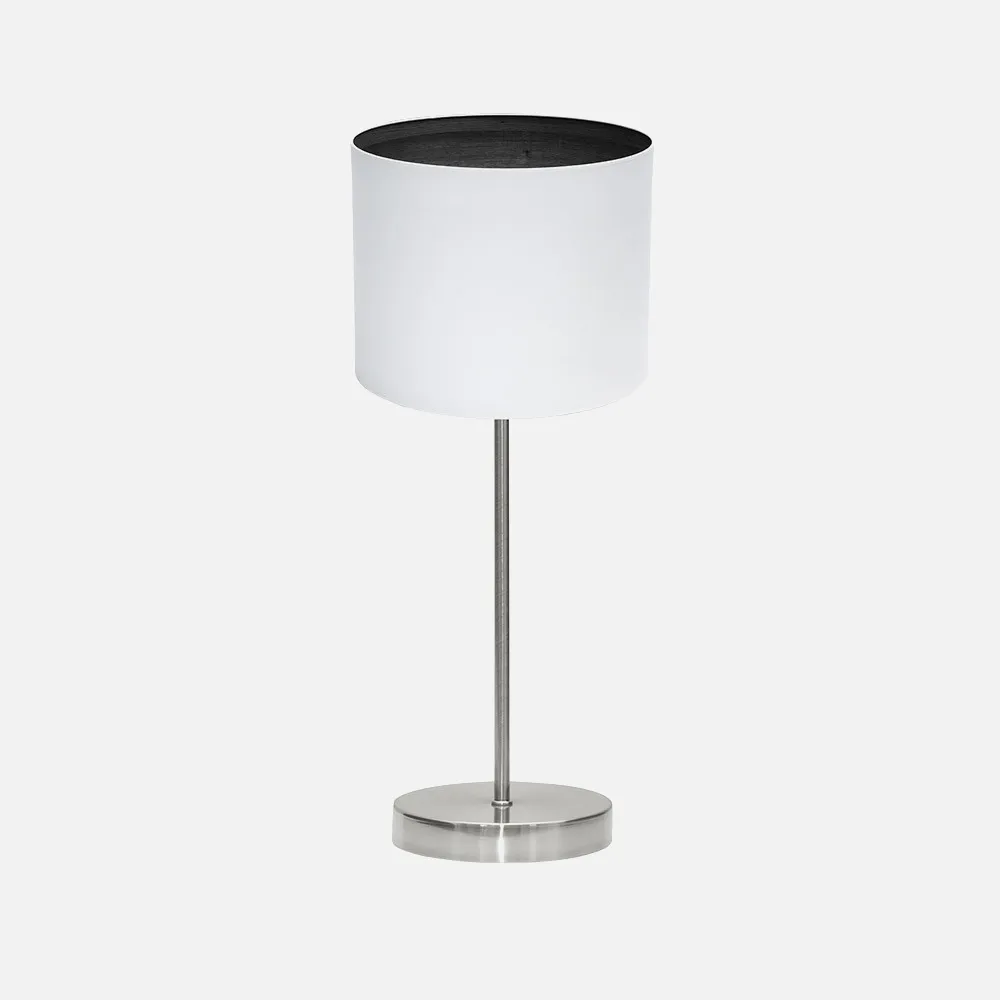 189171009 - Table lamp Tatiana 1xe14 Nickel/white-mad.Black 42x17x17 Cm
