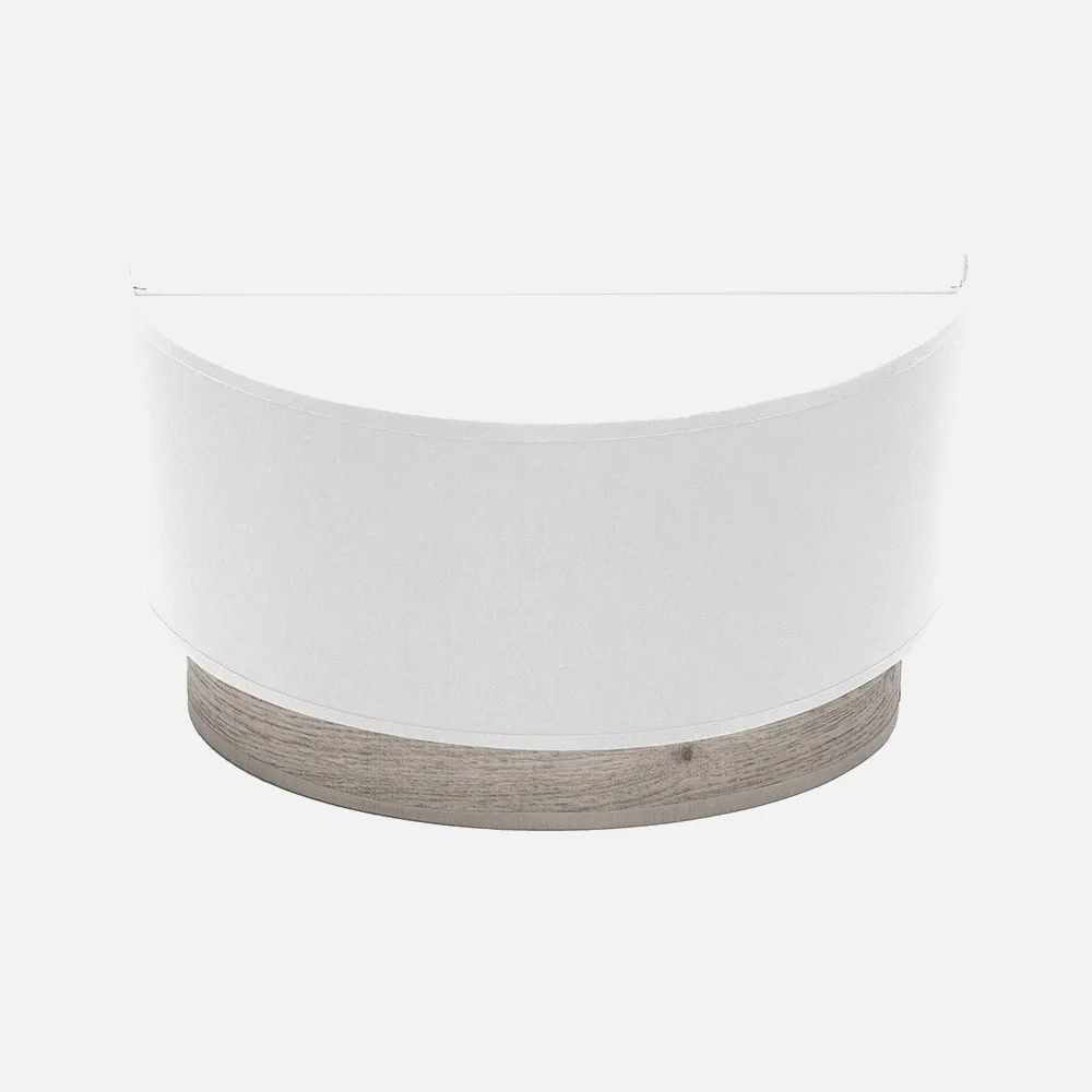 189161083 - Aplique Tatiana 1xe27 Blanco-madera Gris 17x30x15 Cm