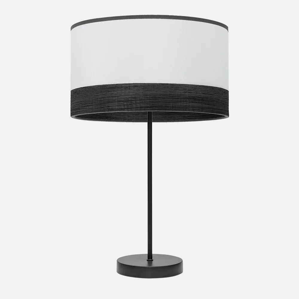 190071109 - Table lamp Height Olga 1xe27 Black/white-mad.black 62x30x30 Cm