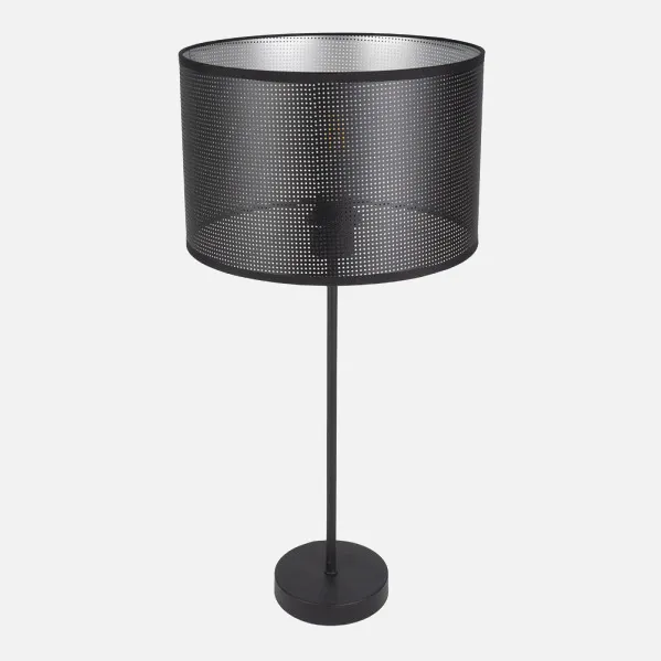 Sobremesa Alto Anastasia 1xe27 Negro/negro-plata 60x30x30 Cm