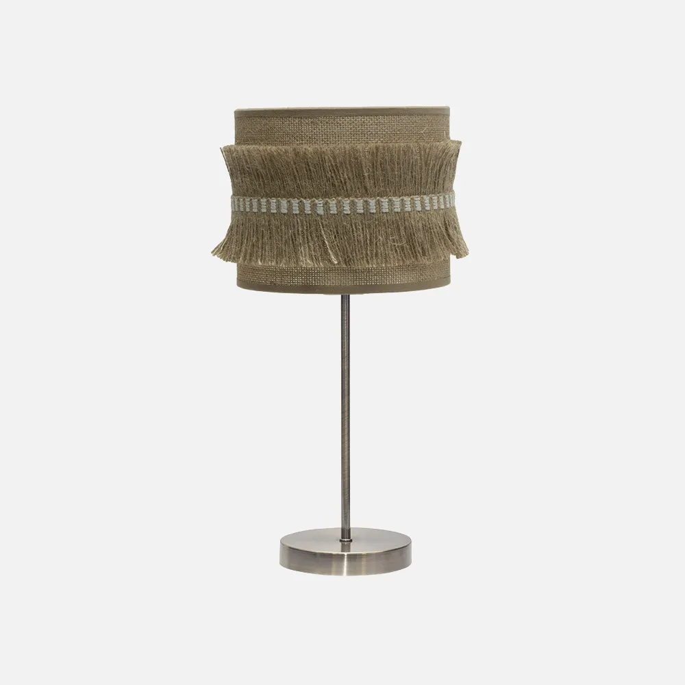 186771014 - Table lamp Peq. Kala 1xe14 Leather/take 43x17x17 Cm With Fringes