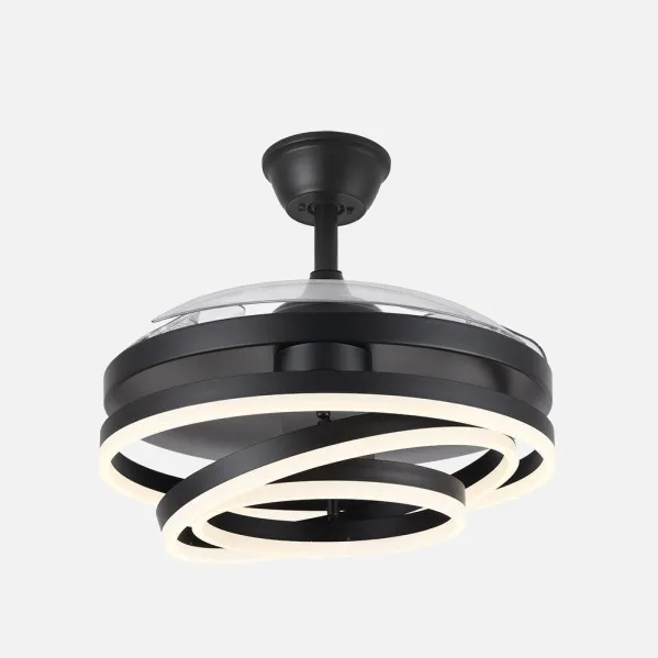 Ventilador 72w Dc Kai Negro 3 Aspas Transp. 6Vel. 3 Colores 43/58x50/107 C/remoto,memoria Y temp. 6120lm