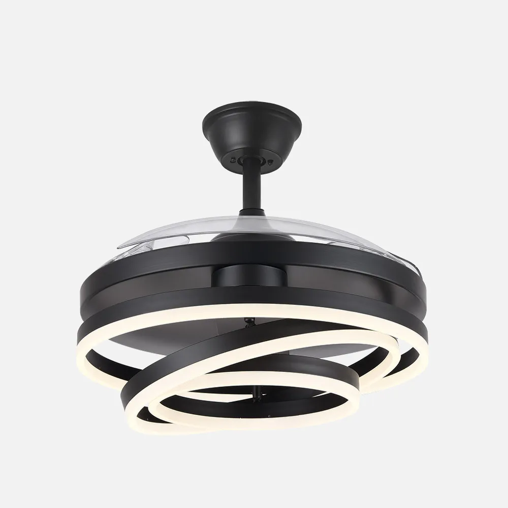 Ventilador 72w Dc Kai Negro 3 Aspas Transp. 6Vel. 3 Colores 43/58x50/107 C/remoto,memoria Y temp. 6120lm