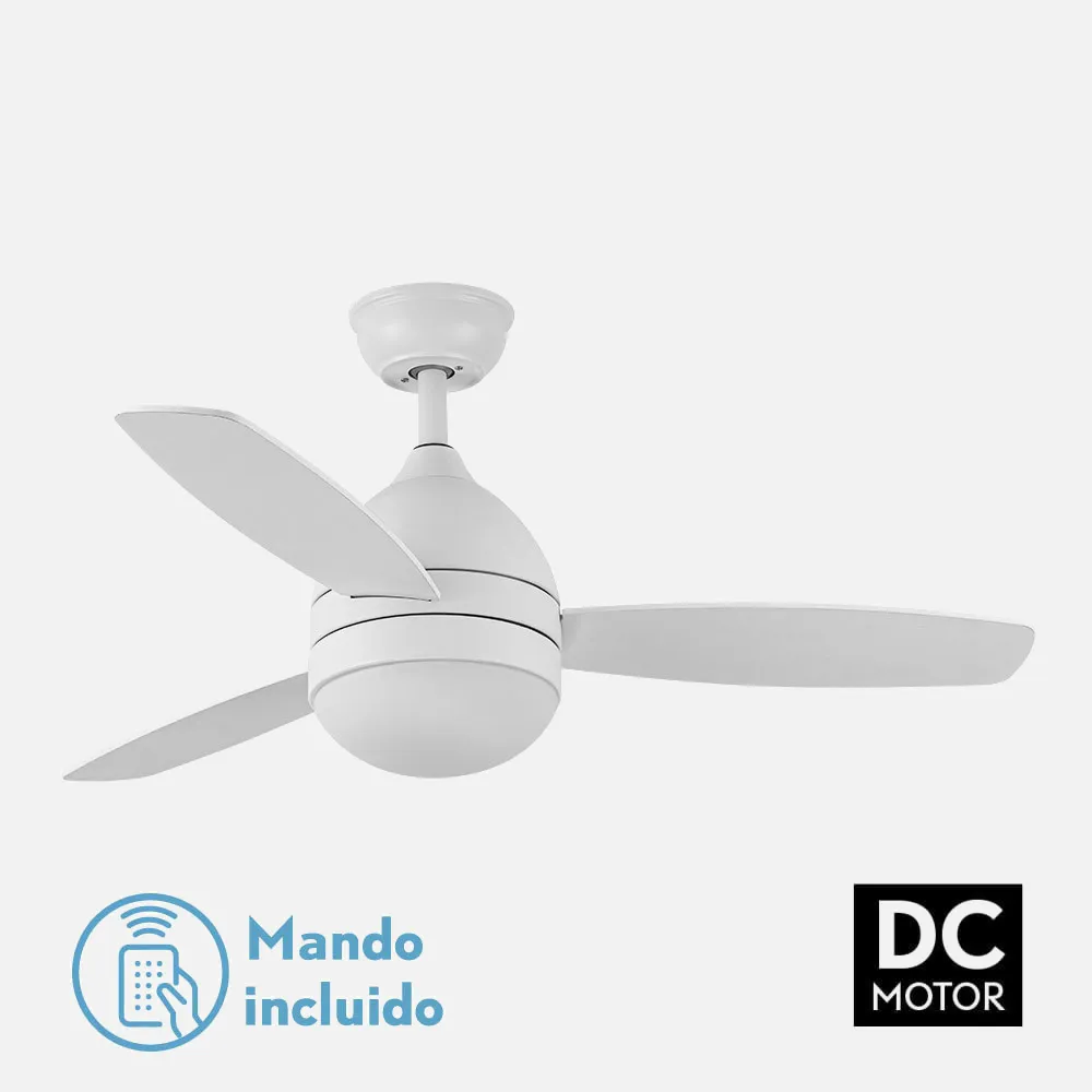 Ventilador 30w Dc Maestral Blanco 3 Aspas Blanco/haya 6 Vel. 3colores 106,7d C/remoto, Memoria Y Temporizador 2850lm