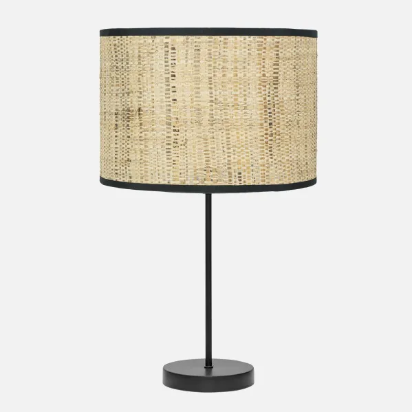Table lamp Alta Natasha 1xe27 Black/cane 63x30x30 Cm