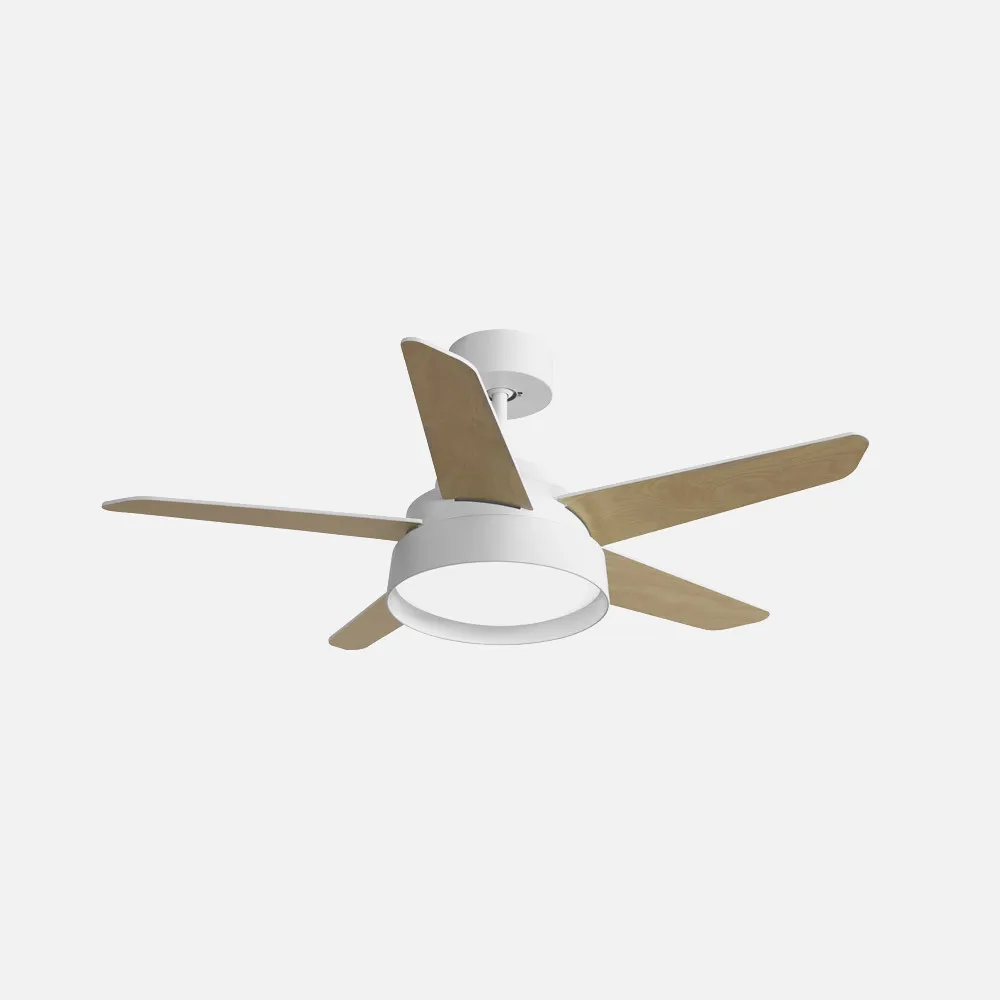 Ventilador 25w Dc Blanco Lebeche 5 Aspas Rev.  Blanca/haya 6 Vel. 3000-4000-6000k 132d Remoto,memoria Y Temporizador