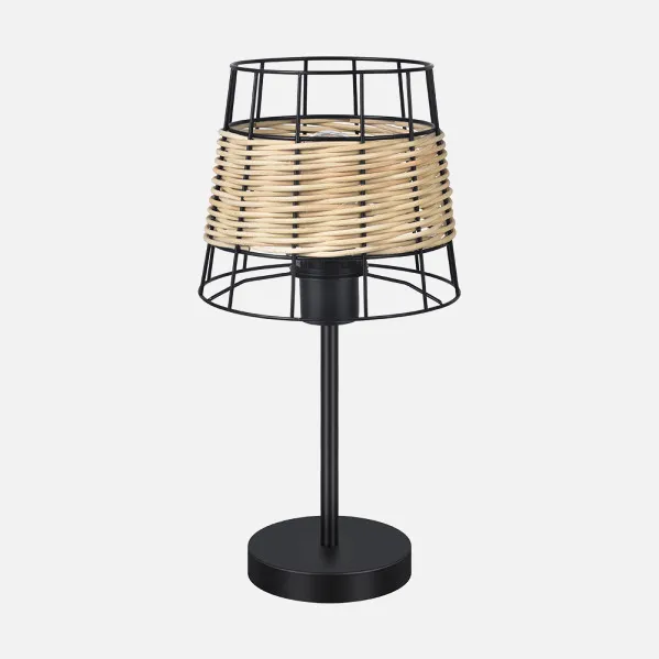 Table lamp Burano 1xe27 Forges/rattan 41x20x20 Cm