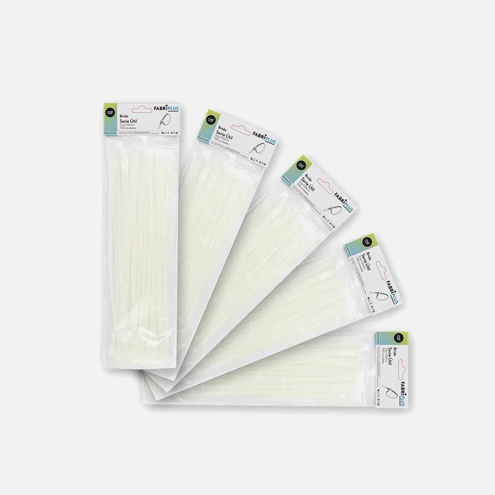 188136151 - Bag Of 100 White Utility Cable Ties 3,6x150mm 100% Nylon 66 Resistant And Durable
