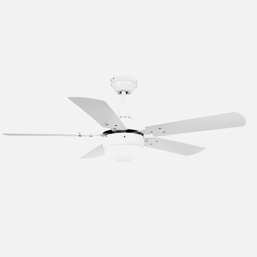 Ventilador Pontia Blanco 5 Aspas Blancas 1xe27  42x106d 