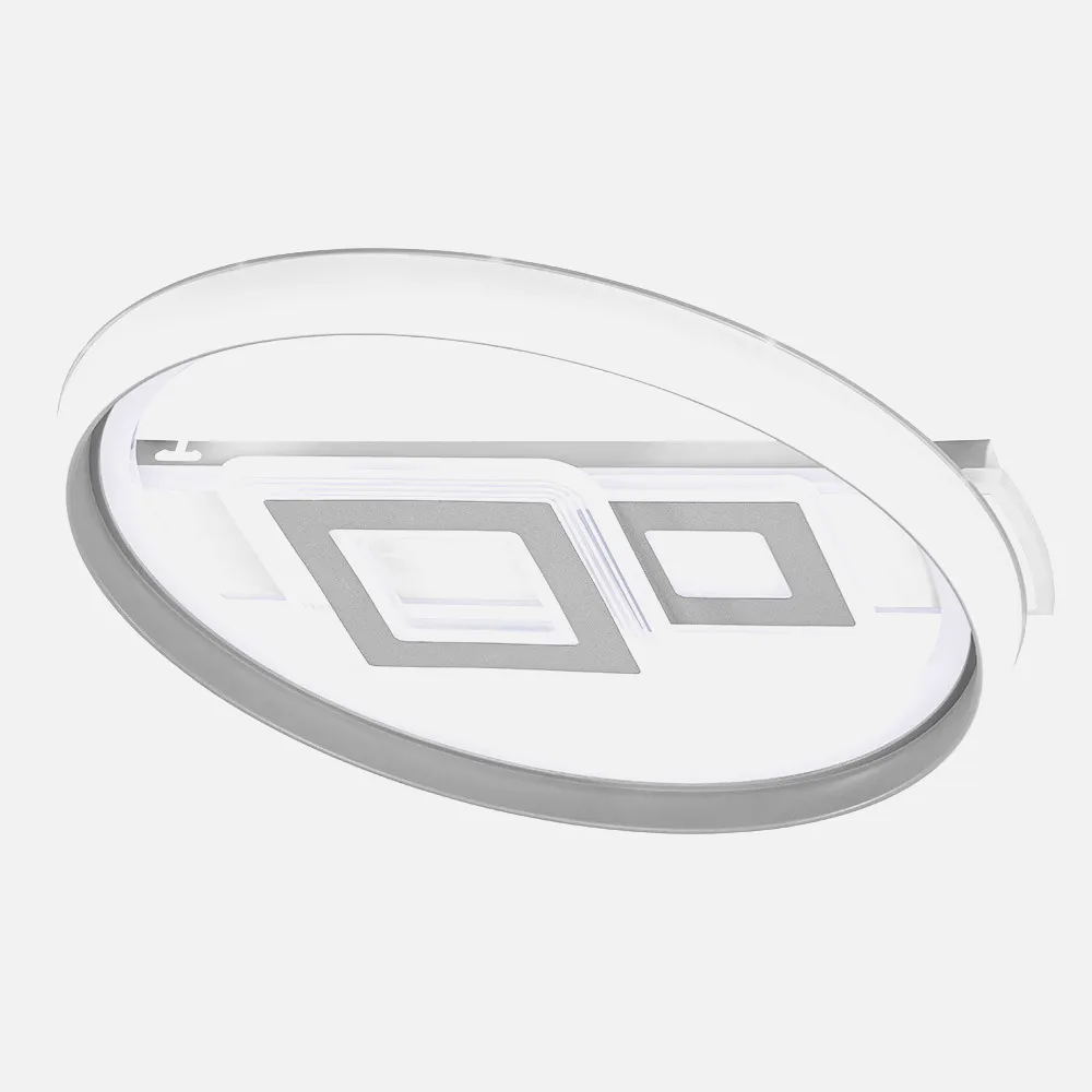 Plafon 80w Sucre 3000-4000-6500k  Blanco/gris 7x51x51 Cm Reg.Intensidad, Control Remoto Y Memoria