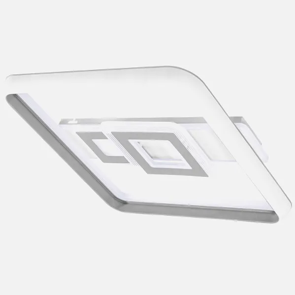Ceiling light 80w Sucre 3000-4000-6500k White/grey Square 7x51x51 Cm 7600lm Reg.intens. C.Remote And Memory