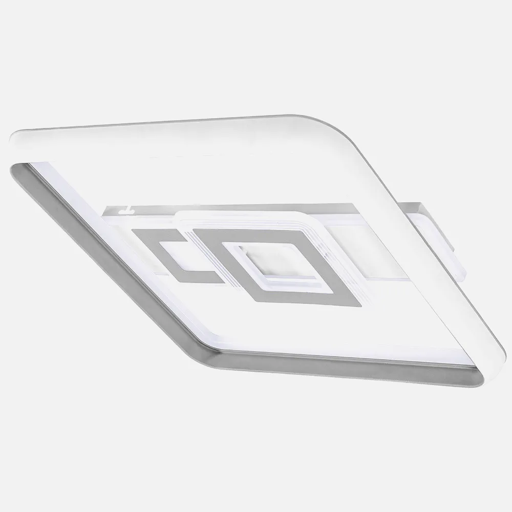 Plafon 80w Sucre 3000-4000-6500k Blanco/gris Cuadrado 7x51x51 Cm 7600lm Reg.intens. C.remoto Y Memoria