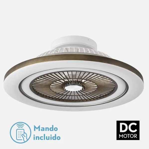 Fan 72w Dc Mato Leather 5Sails Transp. 22x58x58cm 6 Vel. 3 Colours C/remote,memory,temporiz And Reg.Intensity 6120lm