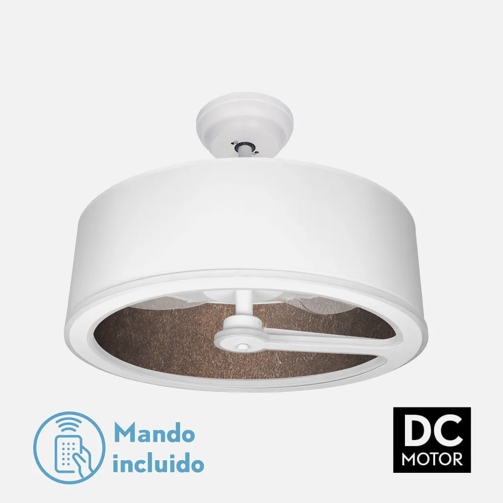 189191317 - Ventilador Dc Tatiana 110w Blanco/oxido 3 Aspas 62d 3000-4000-6000k 9350lm Remoto,memoria,temporizador