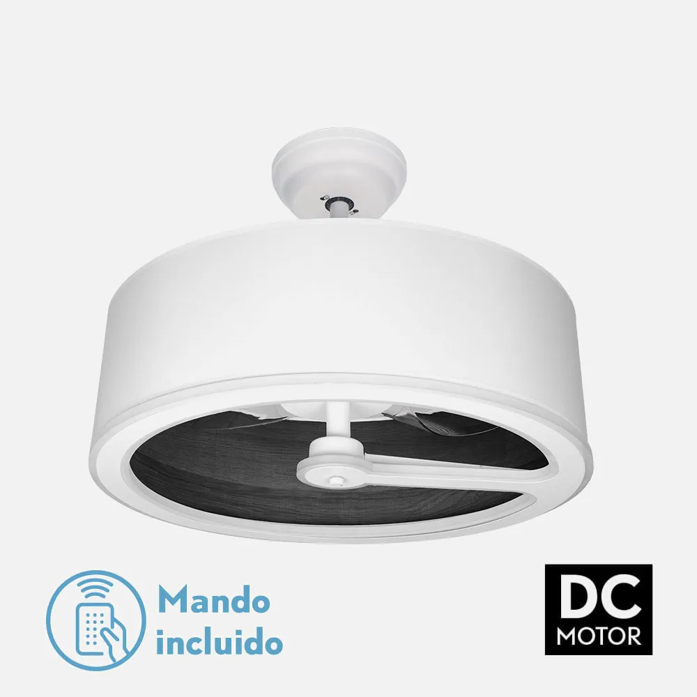 189191309 - Ventilador Dc Tatiana 110w Blanco/mad.Negra 3 Aspas 62d 3000-4000-6000k 9350lm Remoto,memoria,temporizador