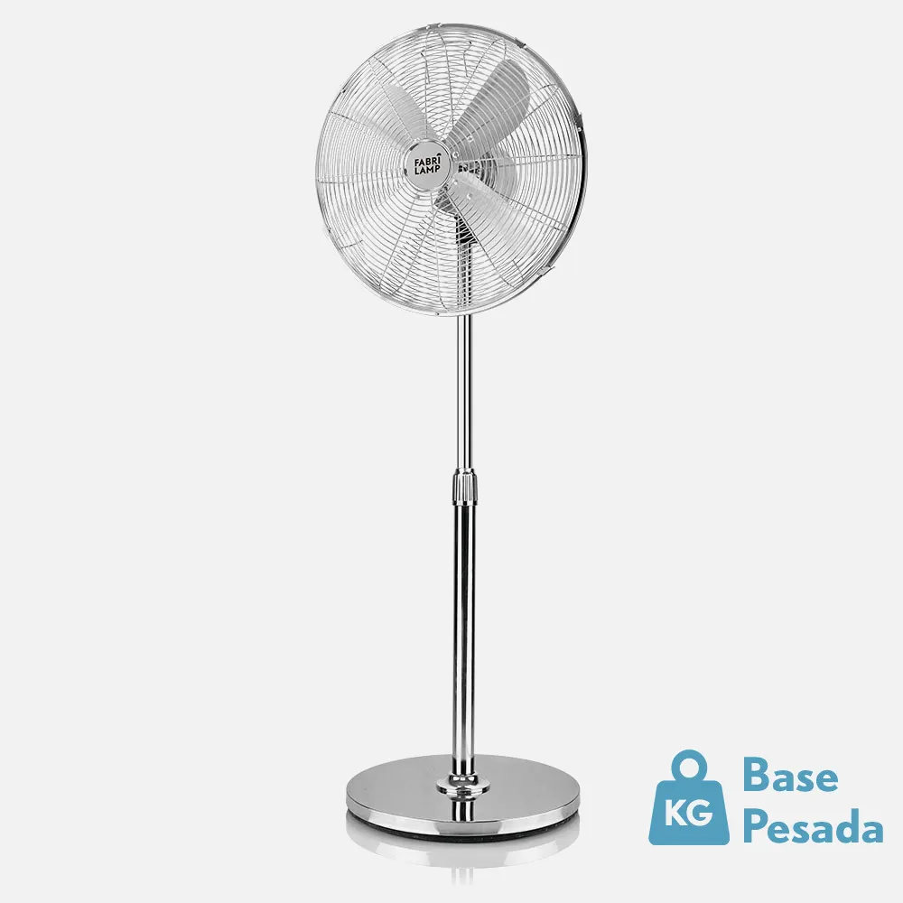 Ventilador De Pie Pali Cromo 50w 3 Vel 44´5 D Oscilante