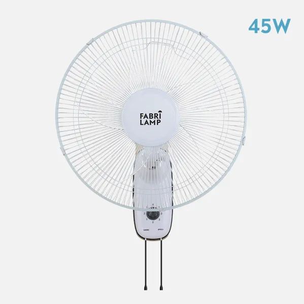 Ventilador Pared Cudo Blanco 3 Vel. 45w  Oscilante 5 Aspas Transp. 53x43x30 Cm