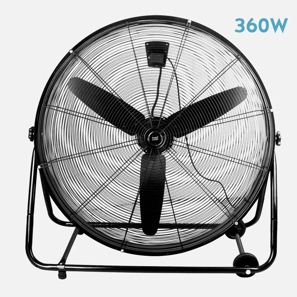 Ventilador Industrial Vendaval 360w Negro 87d  3 Velocidades 92,5x95x42 Cm Orientable
