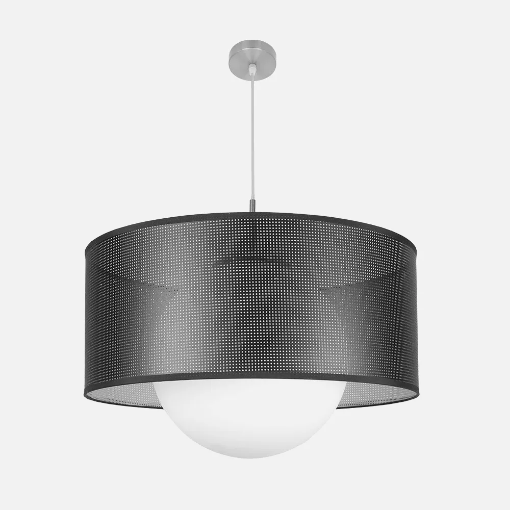 194296009 - Colgante Cosmico 1xe27 Niquel/negro-plata Regx60x60 Cm