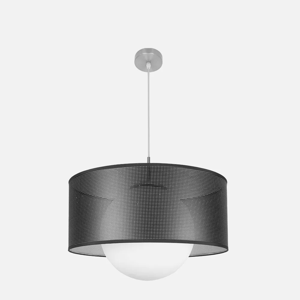 194295009 - Colgante Cosmico 1xe27 Niquel/negro-plata Regx50x50 Cm
